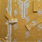 Mustard Embroidered Dhanak — 3-Piece Unstitched Suit in Mustard; supplied design and embroidery detail 1.