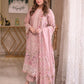 7673 Floral Dhanak — 3-Piece Unstitched Suit; supplied design and embroidery detail 2.