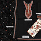 Embroidered Neckline Dhanak — 3-Piece Unstitched Suit in Black; supplied design and embroidery detail 2.