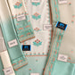 ACL-FC37-26 Embroidered Silk — 3-Piece Unstitched Suit in Ivory & Mint; supplied design and embroidery detail 2.