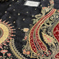 E1098 Kaftan-Style Silk — 3-Piece Unstitched Suit; supplied design and embroidery detail 3.
