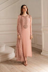UE-479 Embellished Chiffon — 3-Piece Unstitched Suit; model styling view 2.