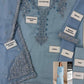 UE-479 Embellished Chiffon — 3-Piece Unstitched Suit in Powder Blue; supplied design and embroidery detail 4.