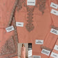 UE-479 Embellished Chiffon — 3-Piece Unstitched Suit in Peach; supplied design and embroidery detail 5.