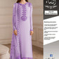 UE-479 Embellished Chiffon — 3-Piece Unstitched Suit; supplied design and embroidery detail 6.