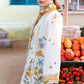 Ivory Botanical Dhanak — 3-Piece Unstitched Suit; supplied design and embroidery detail 1.