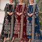 Cutwork Shawl Dhanak — 3-Piece Unstitched Suit in Navy; supplied design and embroidery detail 1.