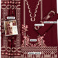 Cutwork Shawl Dhanak — 3-Piece Unstitched Suit in Maroon; supplied design and embroidery detail 2.