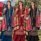 Floral Shawl Dhanak — 3-Piece Unstitched Suit; supplied design and embroidery detail 2.