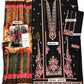 Floral Shawl Dhanak — 3-Piece Unstitched Suit in Black; supplied design and embroidery detail 6.