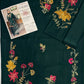 6175 Emerald Dhanak — 2-Piece Unstitched Suit in Emerald Green; supplied design and embroidery detail 3.