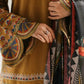 6534 Mustard Dhanak — 3-Piece Unstitched Suit; supplied design and embroidery detail 1.