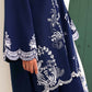 6219 Navy & Ivory Dhanak - 3-Piece Unstitched Suit; original photograph 1, supplied unstitched.
