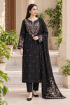 VOL-108 Floral Dhanak - 3-Piece Unstitched Suit; front view showing the supplied design as a tailoring presentation.