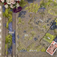 Olive Floral Chiffon - 3-Piece Unstitched Suit; original photograph 4, supplied unstitched.