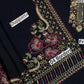 Black Chiffon & Burgundy Silk - 3-Piece Unstitched Suit; original photograph 5, supplied unstitched.