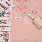 Blush embroidered Dhanak unstitched three-piece suit; supplied fabric and embroidery detail 2.