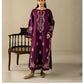 Embroidered Dhanak Two-Piece Edit - Unstitched Collection; Plum Floral, original model view.