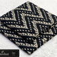 All-Over Printed Khaddar - 2-Piece Unstitched Suit; Black and Ivory Diamond, actual fabric and design detail.