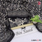Digital Printed Lawn - 3-Piece Unstitched Collection; Black and Ivory Geometric, actual fabric and design detail.