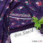 Digital Printed Lawn - 3-Piece Unstitched Collection; Purple Rose, actual fabric and design detail.