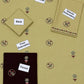 Girls Embroidered Dhanak - 2-Piece Unstitched Suit; Olive Motif, actual fabric and design detail.