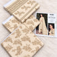 Pastel Printed Airjet Karandi - 3-Piece Unstitched Collection; Beige, actual fabric and design detail.