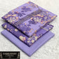 Printed Dhanak with Neckline Embroidery - 3-Piece Unstitched Collection; Lilac Floral, actual fabric and design detail.