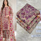 Panel Embroidered Dhanak - 3-Piece Unstitched Collection; Butter Yellow Floral, model and fabric view.
