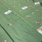 Sage Floral Embroidered Dhanak - 3-Piece Unstitched Suit; Sage Green, actual fabric and design detail.