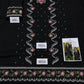 Floral and Motif Dhanak - 2-Piece Unstitched Collection; Black Floral Vine, actual fabric and design detail.