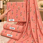 Peach Aneela 8101: actual shirt, trouser and embroidered shawl fabric