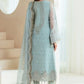 Powder Blue Alizeh chiffon suit: original back model photograph
