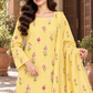 Indian Booti Dhanak — Lemon close view
