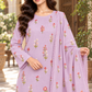Indian Booti Dhanak — Lilac close view