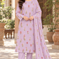 Indian Booti Dhanak — Lilac front view