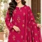 Indian Booti Dhanak — Magenta close view