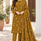 Indian Booti Dhanak — Mustard front view