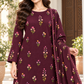 Indian Booti Dhanak — Plum close view