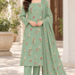 Indian Booti Dhanak — Sage front view