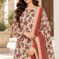 Karandi — ivory crimson front detail