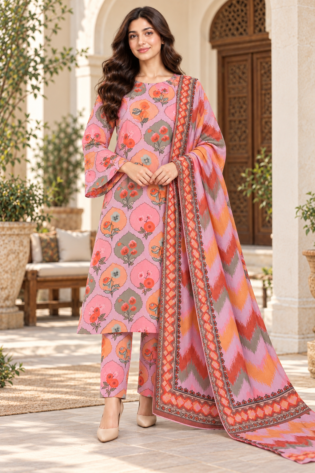Karandi — lilac medallion front