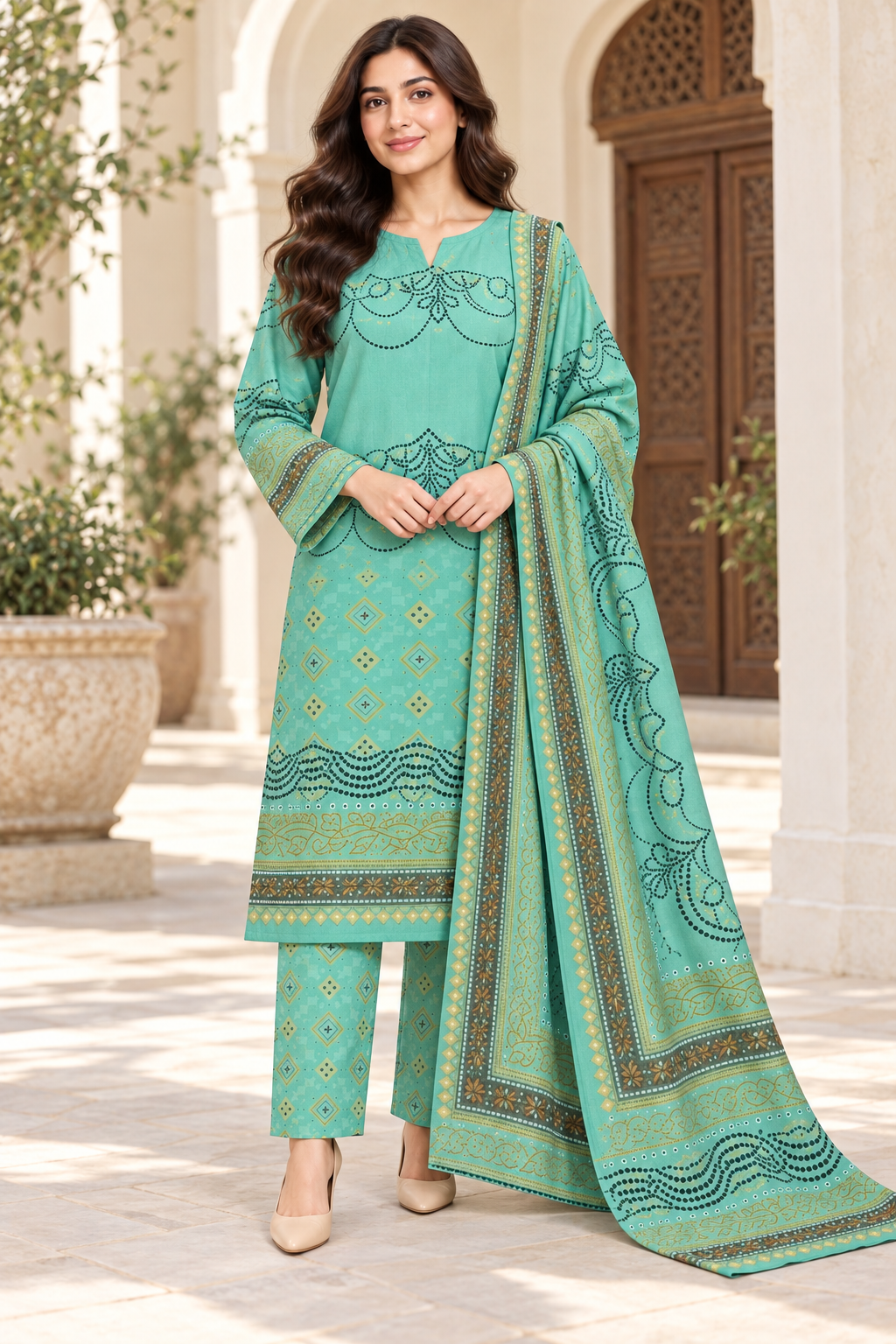 Karandi — mint courtyard front