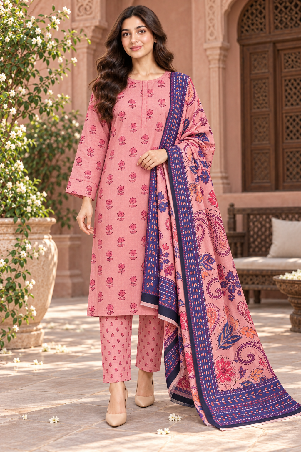 Karandi — rose pink front