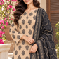 Karandi — sand black booti front detail