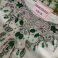 Actual Murk mint shirt fabric with embroidered neckline detail