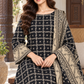 Cambric cotton — black ivory lattice verandah