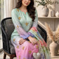 Shamoze silk in mint & pink: original front model photograph