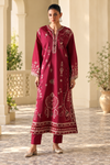 Berry Zoha Airjet Dhanak suit — front model view of the embroidered shirt and coordinated trouser