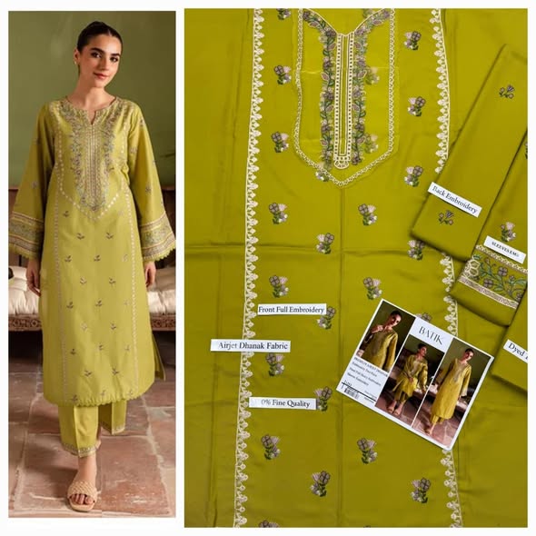 Lime Zoha Airjet Dhanak: original model and actual fabric photograph